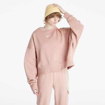 Nike Oversized Fleece Crew Sweatshirt Rose Whisper, Nike