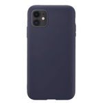 Husa Silicon Apple Style Fara Logo iPhone 12 Mini , Interior Alcantara Navy Albastru, Upzz