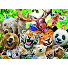 Puzzle copii Ravensburger, Exotic Animals Selfie, rae10113354, 300 piese Puzzle copii Ravensburger, Exotic Animals Selfie, rae10113354, 300 piese