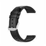 Curea Ceas Samsung Galaxy Watch 4, Galaxy Watch Active 1   2 (40 mm   44 mm), Huawei Watch GT   GT 2   GT 3 (42 mm) Negru W007