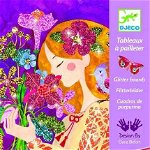 Atelier creativ cu sclipici, Parfumul florilor, Djeco, 2-3 ani +, Djeco