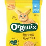 Rondele din orez expandat cu banane 7+ Bio, 50g, Organix, Organix
