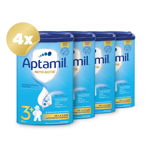 Pachet 4 x Lapte praf Aptamil NUTRI-BIOTIK 3+, 800 g, de la 3 ani, Nutricia