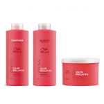 Wella Professionals Pachet Invigo Brilliance sampon par vopsit cu structura fina normala 1000 ml + Wella Professionals Invigo Color Brilliance Balsam par vopsit cu structura fina normala 1000 ml +Wella Professionals Invigo Color Brilliance masca tratament