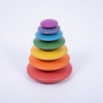 Set forme circulare din lemn de diferite culori şi dimensiuni pentru echilibru, 8137
