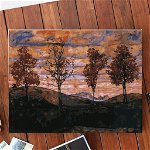 Between sky and earth (Four Trees) - Pictură pe numere, 