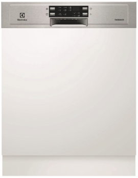 Masina de spalat vase semi-incorporabila Electrolux ESI5550LOX, 13 seturi, 6 programe, A+++, Motor inverter, Afisaj digital, 60 cm, Inox, Electrolux