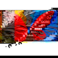 TCL Televizor TCL QLED 32S5K, 80 cm, Smart Android TV, Full HD, Clasa F , DVB-T2/HEVC/S2, DVB-C, 2xHDMI, USB, Wi-FI, Negru, TCL