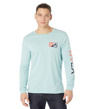 Imbracaminte Barbati RVCA Shifted Long Sleeve Tee Nile Blue, RVCA