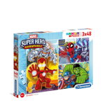 Puzzle 3x48 piese Clementoni Marvel Superhero Adventures