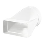 Adaptor circular/rectangular Home, plastic, alb, Ø125, 60 x 204 mm, Vents