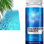 Tablete efervescente cu clor pentru curatarea piscinei GNAUMORE, alb, 100 g, 