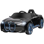 Mașină electrică pentru copii 3-8 ani cu licență BMW cu telecomandă, claxon și faruri, 115x67x45cm negru-roșu-albastru deschis HOMCOM | Aosom RO, HOMCOM