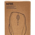 Mouse fara fir M705, Logitech, 109x71x42 mm, Receptor USB, Negru