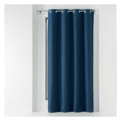 Draperie cu inele Rib galben 135x280 cm