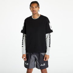 Tricou PLEASURES Becuz Layered Long Sleeve Black/ Grey, PLEASURES Tricou PLEASURES Becuz Layered Long Sleeve Black/ Grey, PLEASURES