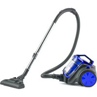 Aspirator Daewoo fara sac, RCC-120B-1, putere 800 W, recipient colectare praf 1.5 litri, tub telescopic metal, putere de aspirare 140 W, aspiratie ciclonica, perie standard + 2 perii mici, lungime cablu 5 metri, Albastru, Daewoo