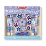 Melissa & Doug Set creatie cu margele Flori sclipitoare