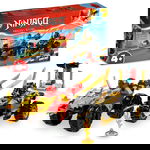 Infruntarea dintre Kai in masina si Ras pe motocicleta Lego Ninja, +4 ani, 71789, Lego, 