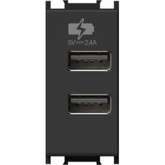 Modul Incarcator 2*USB 5V 2,1A 1M negru, TEM Modul TEM-EM67SB-U, TEM