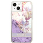 Protectie spate Guess Liquid Glitter Flower pentru Apple iPhone 13 (Multicolor)