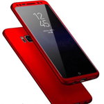 Husa Samsung Galaxy S8, FullBody Elegance Luxury Red, acoperire completa 360 grade cu folie de protectie gratis, MyStyle
