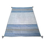 Covor din bumbac Floorita Antique Kilim, 60 x 90 cm, albastru-gri, Webtappeti