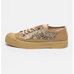 Bensimon, Tenisi din material textil cu animal print, Maro/Kaki