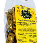Biscuiti Bio integrali cu busuioc, 200 g, Ecomania