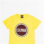 Colmar, Tricou de bumbac cu imprimeu logo contrastant supraimensionat Frida, Galben, Alb prafuit, Rosu Bordeaux, 166 CM