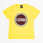 Colmar, Tricou de bumbac cu imprimeu logo contrastant supraimensionat Frida, Galben, Alb prafuit, Rosu Bordeaux, 166 CM