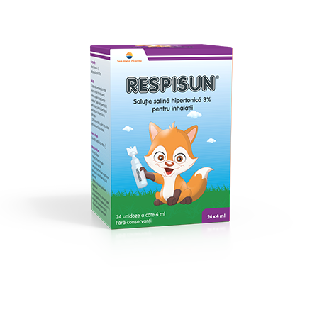 Respisun Solutie Salina hipertonica, 24 x 4 ml, Sun Wave Pharma
