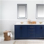Set mobilier de baie (3 piese) Ontario 72 - DarkBlue, Albastru inchis, 180x86x54 cm, Jussara