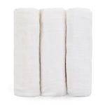 Set 3 scutece Feedo din muselina multifunctionale 68x68 cm 0 luni+ alb, Feedo