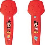 Set tacamuri 2 piese pentru copii Mickey Mouse, Disney, plastic, rosu, Disney