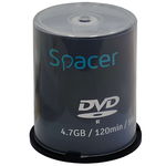 DVD-R, 4.7Gb, viteza 16X , 120min, 100 buc, spindle, Spacer DVDR100, Spacer