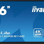 Display profesional IIYAMA ProLite TE8612MIS-B1AG, 86", 4K UHD Touch, 60Hz, negru