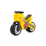 Motocicleta fara pedale, MX-ON, galbena, 70x30x49,3 cm, Polesie, POLESIE