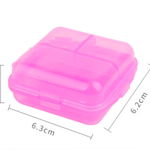 Cutie mica depozitare plastic roz transparent tip B, 