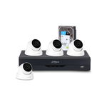 Sistem supraveghere interior basic Dahua WizSense DH-M4INT30IR-8MP-A, 4 camere, 8 MP, IR 30 m, 2.8 mm, PoS, IoT, HDD 1 TB, microfon, Dahua