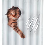 Perdea de dus Cute Cat, Wenko, 180x200 cm, 100% poliester, multicolor, Wenko
