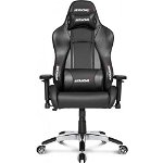 AKRacing Masters Series Premium Gaming Chair with High Backrest, Recliner, Swivel, Tilt, 4D Armrests, Rocker and Seat Height Adjustment Mechanisms with 5/10 warranty - Carbon Black