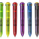 Pix cu 10 culori fluorescente, corp transparent color, CARIOCA, Carioca