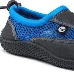 Pantofi de apa si plaja pentru femei, Hi-Tec, Neopren/Plasa, Negru/Albastru, 37 EU