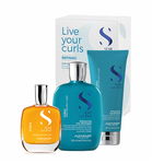 Set pentru par ondulat Alfaparf Milano Curls Sampon 250 ml + Balsam 200 ml + Ulei pentru netezire 100 ml