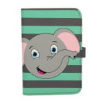 Children Elephant PU Leather Passport Cover Wallet ID Travel Protector Kids 
