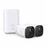 Kit supraveghere video eufyCam 2 Security wireless, HD 1080p, IP67, Nightvision, 2 camere video (Alb), Eufy