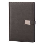 Notes Metal A5 hartie alba liniatura gri, UNIKA