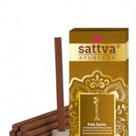 Betisoare parfumate Dhoop Palo Santo cu suport, 10buc – Sattva Ayurveda