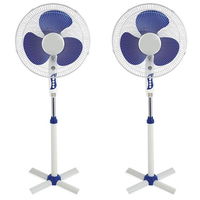 Set 2 ventilatoare cu stativ 45W 3 trepte viteza miscare oscilatorie silentios pak653